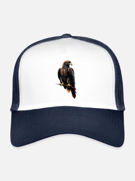 Le Faucon - Casquette trucker - blanc/marine - Devant