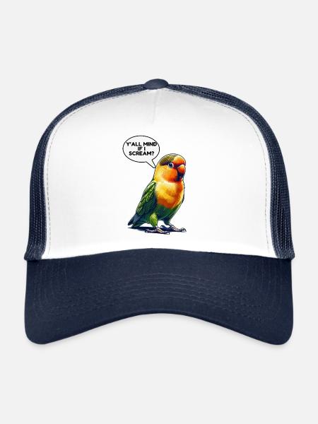 Inséparable Meme - Casquette trucker  - blanc/marine - Devant