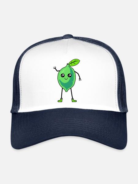 lemon, lime, lime, vitamins, funny, sour - Trucker Cap - white/navy - Front