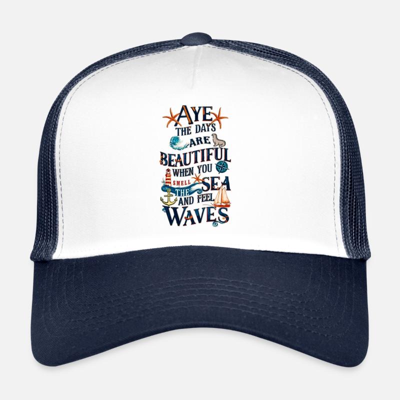 Meerzauber  - Trucker Cap - Weiß/Navy