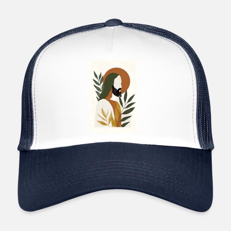 Boho Jésus Art mural, Téléchargement numérique, Boho Casquette trucker 