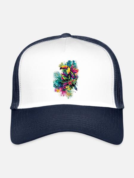 Mach mal Urlaub - Trucker Cap - Weiß/Navy