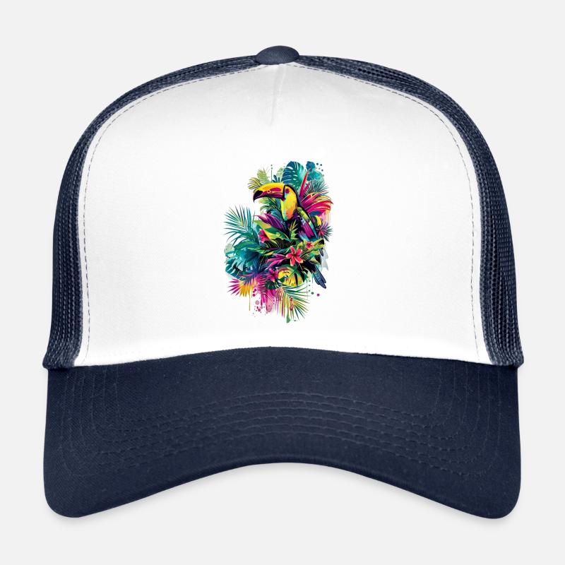 Mach mal Urlaub - Trucker Cap - Weiß/Navy