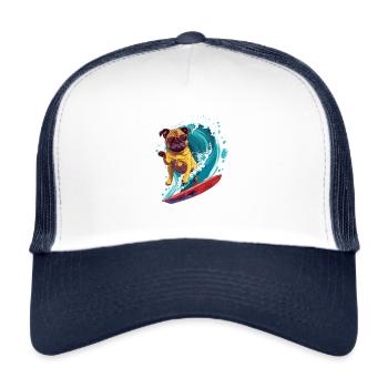 Wasser Ratte - Trucker Cap - Weiß/Navy - Vorne