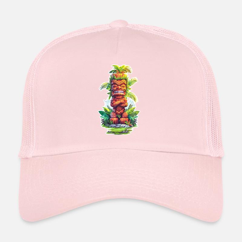 Tiki Statue Trucker Cap