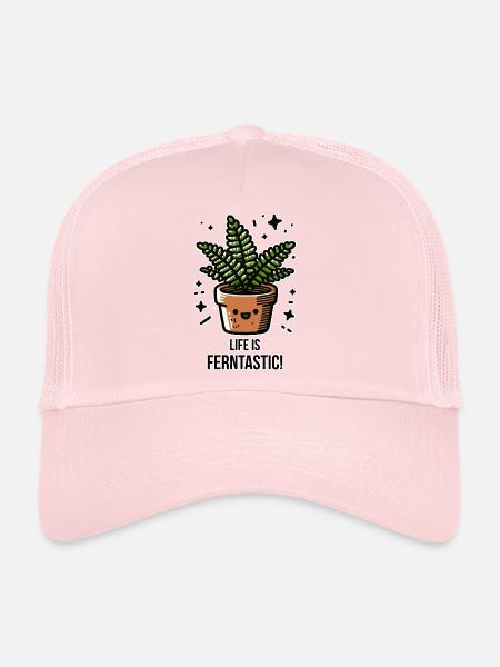 La vie est féroce - Casquette trucker  - rose pâle - Devant