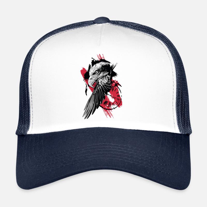 Trash Polka // Illustration - Trucker Cap - white/navy
