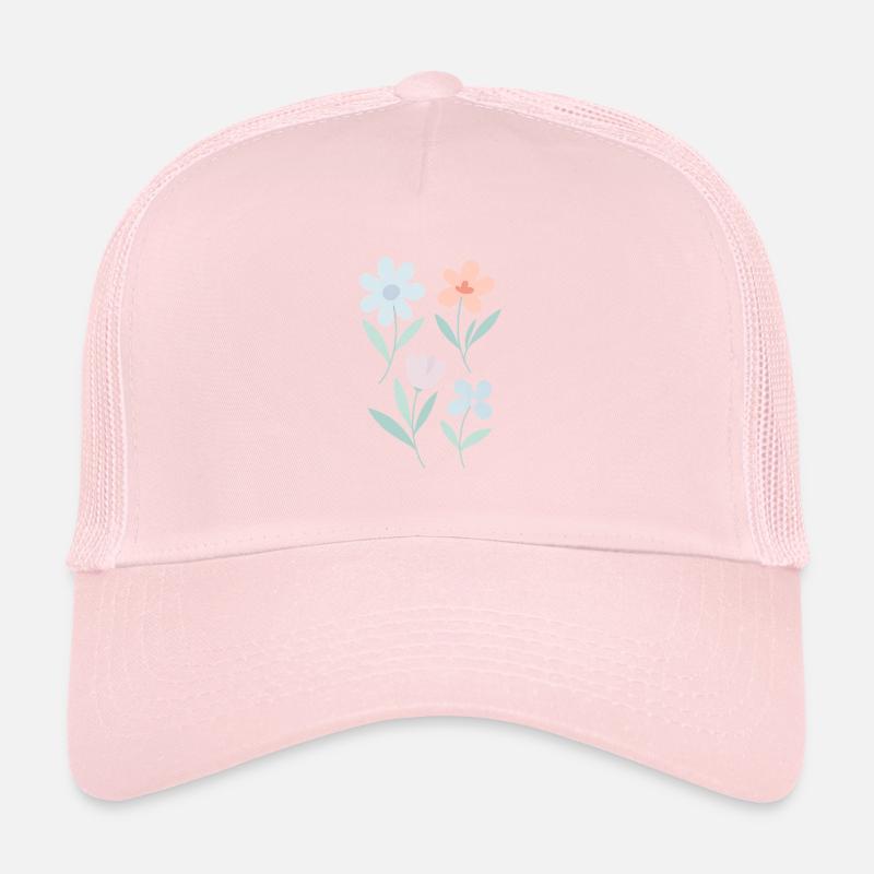Soft Flowers – pastel et ludique Casquette trucker 