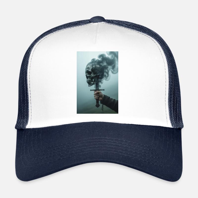 Schattenschädel mit Rauchschwert Trucker Cap