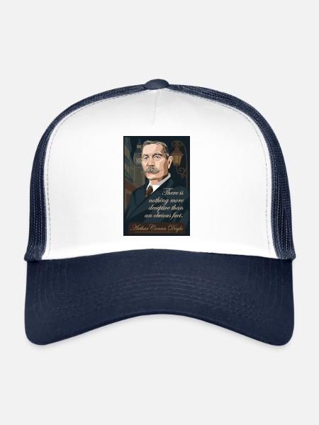 Arthur Conan Doyle - Trucker Cap - white/navy - Front