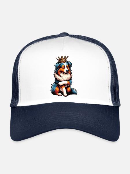 Australian Shepherd Aussie Aussie Owners Aussies - Trucker Cap - white/navy - Front
