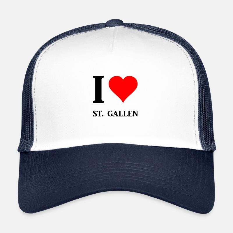 I love ST Gallen 1 - Trucker Cap - Weiß/Navy