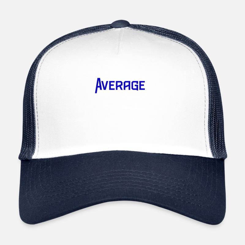 Average Durchschnitt Schrift Wort - Trucker Cap - Weiß/Navy