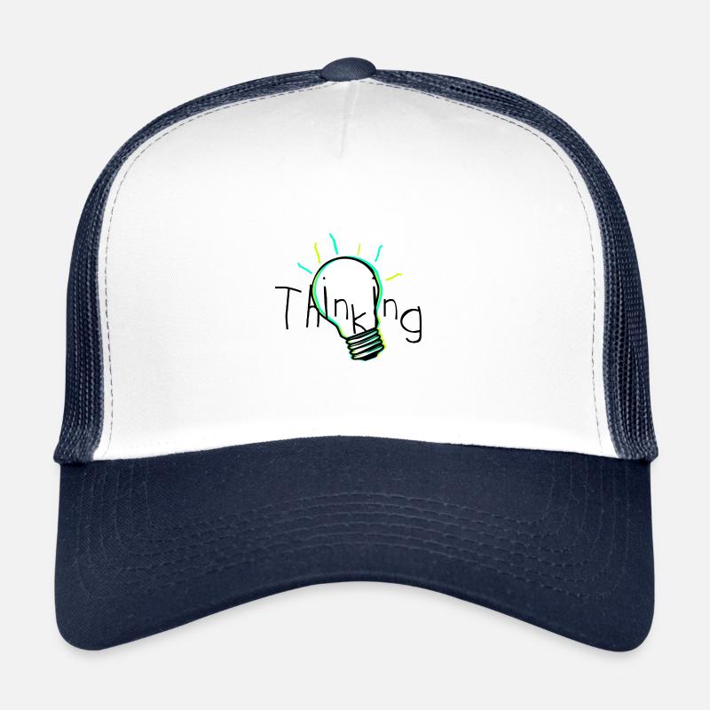 Pensée - Casquette trucker  - blanc/marine