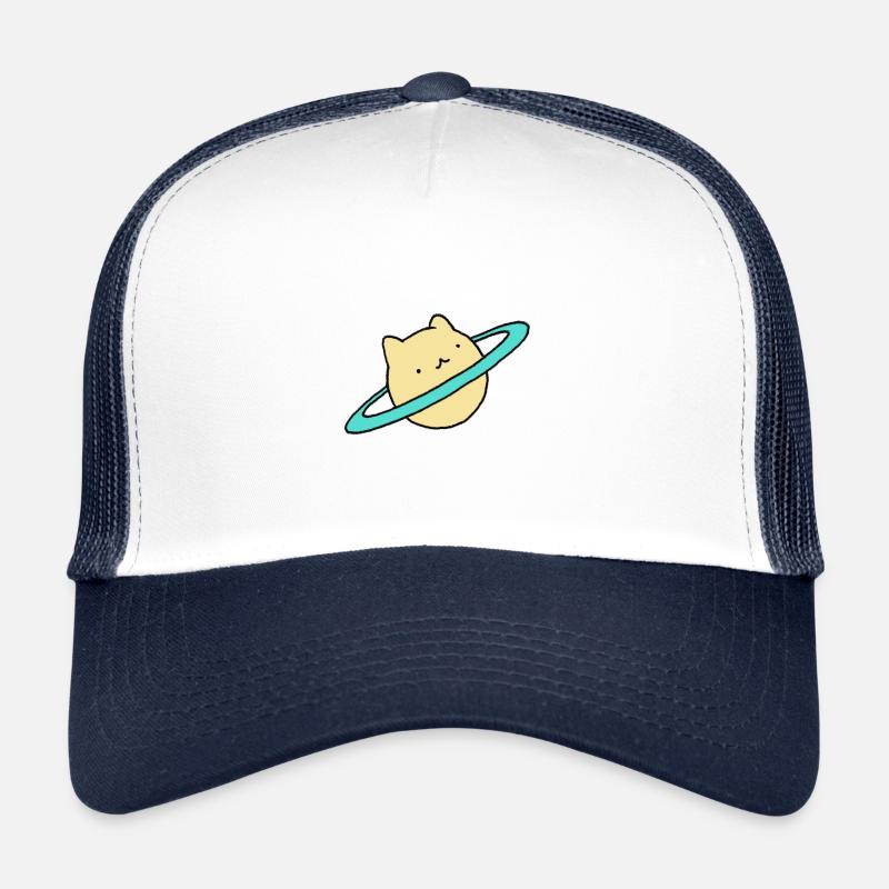 Cat In Space T-shirt 'CATURN' Chat dans l'espace Casquette trucker 