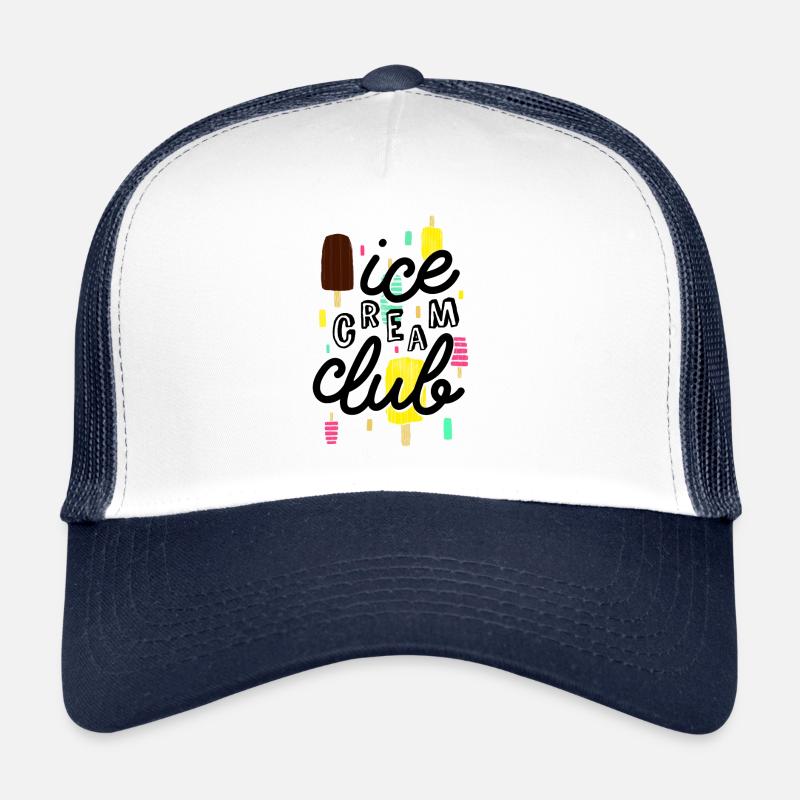Ice Cream Club - Trucker Cap - Weiß/Navy
