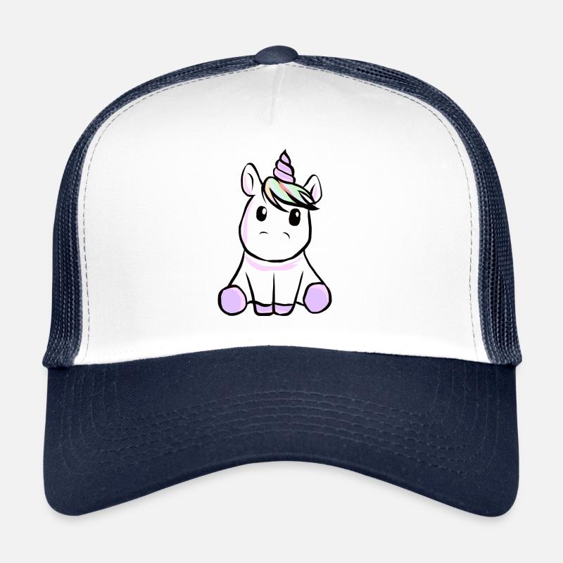 cute unicorn - Trucker Cap - white/navy