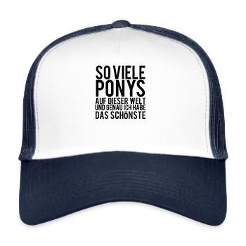 pony - Trucker Cap - white/navy - Front