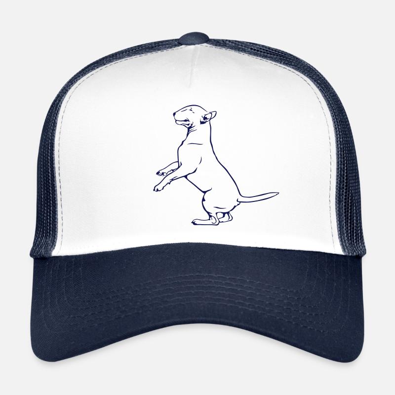 Dancing Bull Terrier - Casquette trucker  - blanc/marine