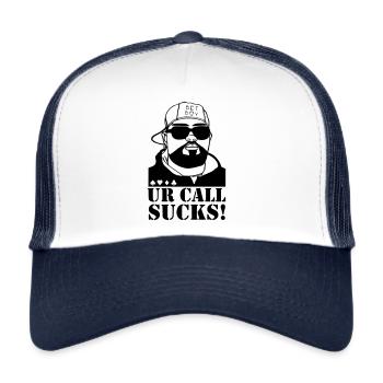 UR CALL SUCKS! - BETBOY Poker Clothing - Trucker Cap - Weiß/Navy - Vorne