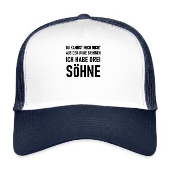 Drei Söhne - Trucker Cap - Weiß/Navy - Vorne
