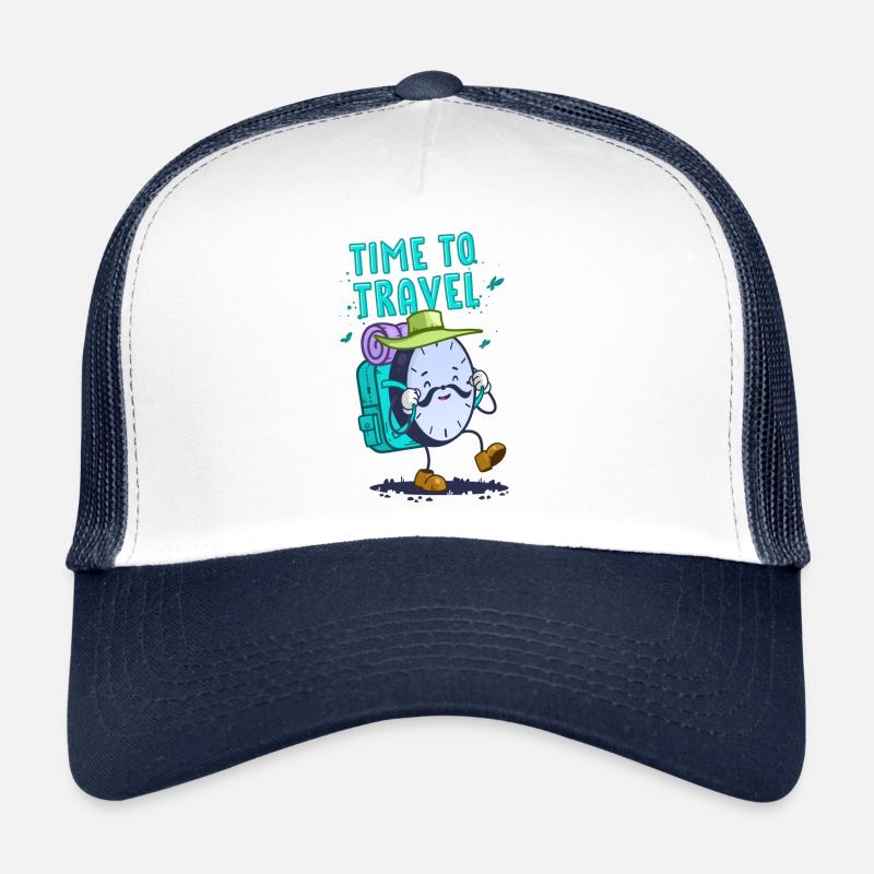 Time traveler clock Trucker Cap