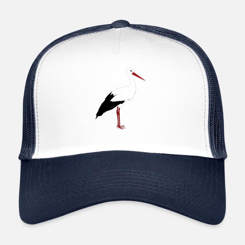 Stands de cigogne - Casquette trucker  - blanc/marine
