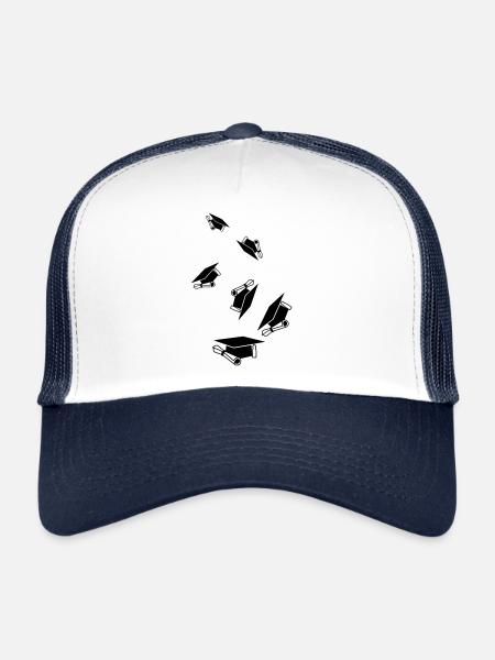 Casquette d’étudiant - Casquette trucker  - blanc/marine - Devant