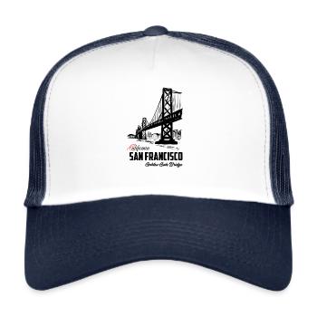 San Francisco Golden Gate Bridge - Trucker Cap - white/navy - Front