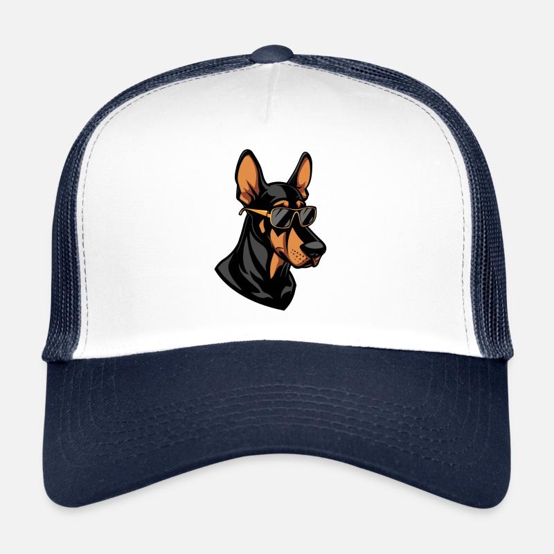 Doberman chien bande dessinée cool Casquette trucker 