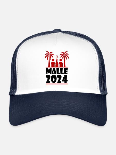 Malle 2024 Mallorca Saying - Trucker Cap - white/navy - Front