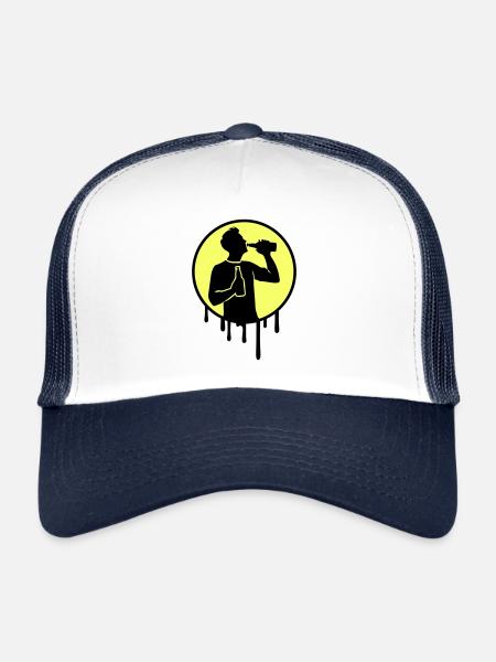 Booze Party Man - Trucker Cap - white/navy - Front