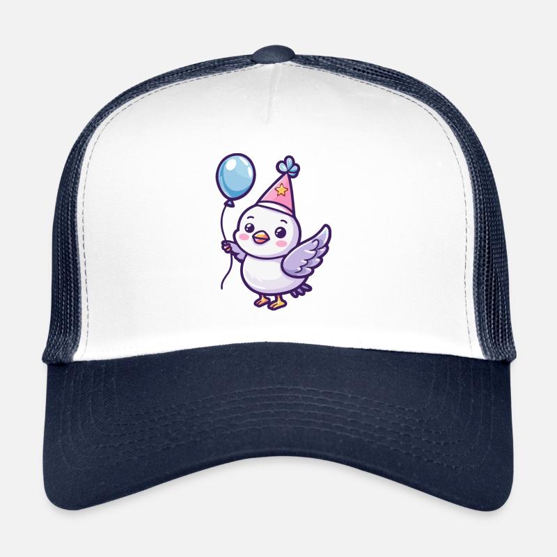 Taube Vogel Geburtstag Comic Trucker Cap