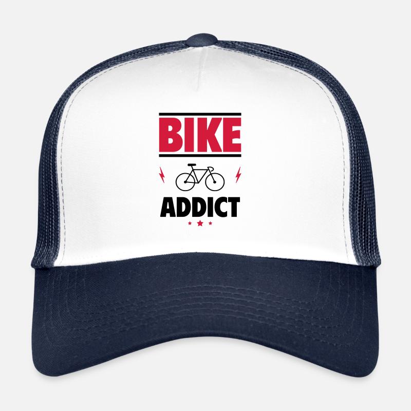 Bike addict,cycling - Trucker Cap - white/navy