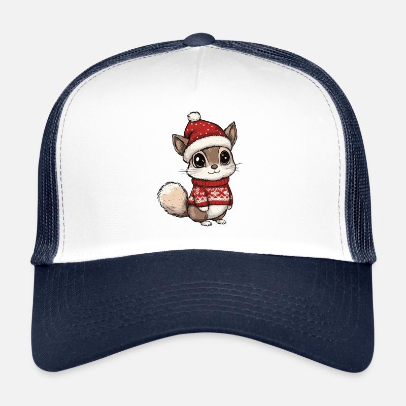Bande dessinée de Noël écureuil Casquette trucker 