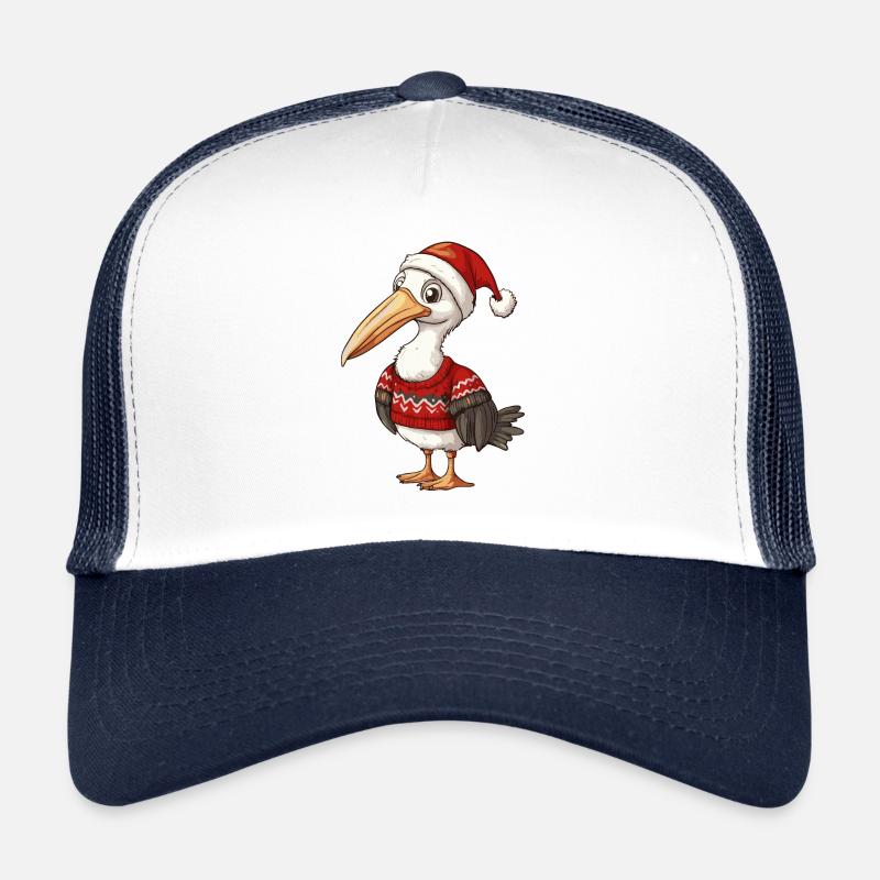 Pelikan Vogel Weihnachten Comic Trucker Cap