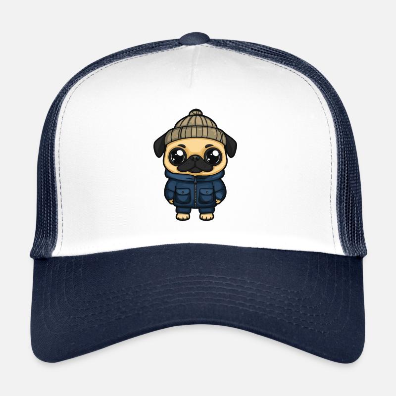 Mops Hund Stylisch Trucker Cap
