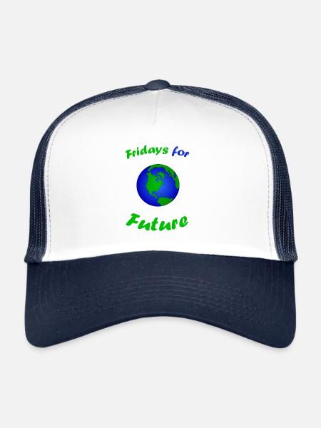 Fridays for Future - Trucker Cap - Weiß/Navy - Vorne