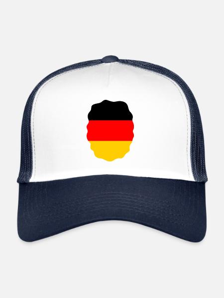 Drapeau de l’Allemagne Drapeau allemand Used Look Home - Casquette trucker  - blanc/marine - Devant