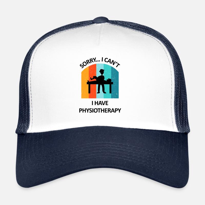 Physiotherapeut Humorvoll Geschenk Spruch Lustig - Trucker Cap - Weiß/Navy