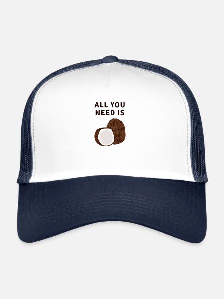 Tout ce dont vous avez besoin est la noix de coco noix de coco - Casquette trucker  - blanc/marine - Devant