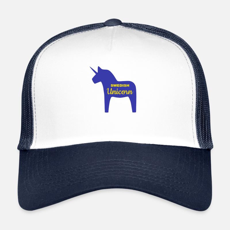Licorne Suédoise | Cheval de bois licorne suédoise Casquette trucker 