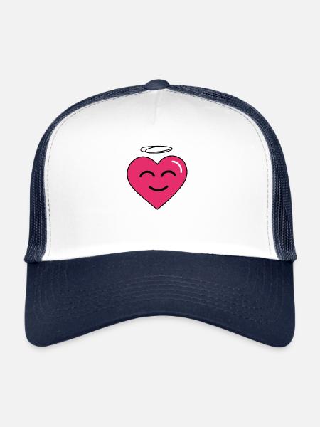 Einhorn love Geschenk modern cool funny - Trucker Cap - Weiß/Navy - Vorne