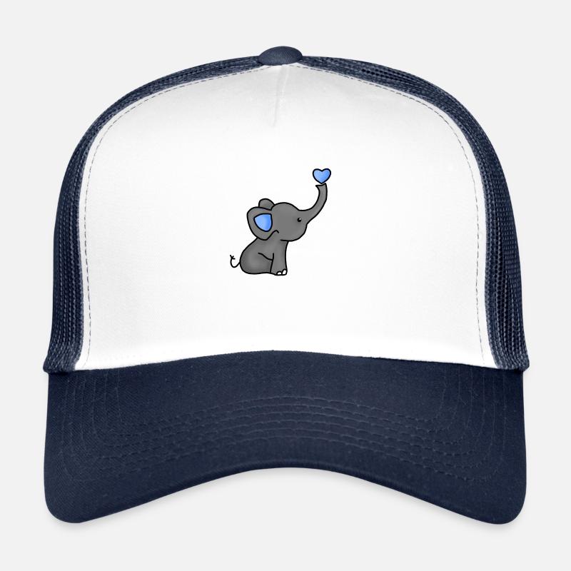 Baby Elefant - Trucker Cap - Weiß/Navy