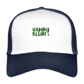 Hambacher Forst Hambi stays! - Trucker Cap - white/navy - Front