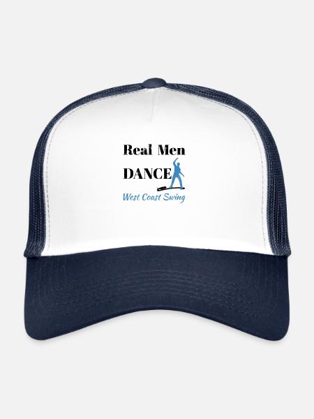 Real Men West Coast Swing WCS Gift Dancing - Trucker Cap - white/navy - Front