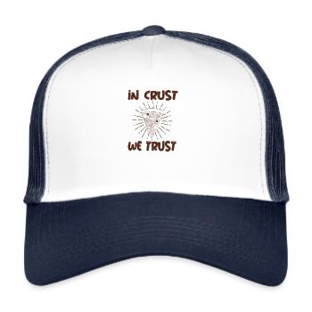 EN CROÛTE NOUS FAISONS CONFIANCE - Casquette trucker  - blanc/marine - Devant