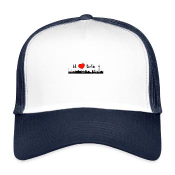 I love Berlin - Trucker Cap - white/navy - Front