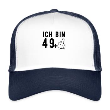 50 Geburtstag Geschenkidee Vater Mutter - Trucker Cap - Weiß/Navy - Vorne