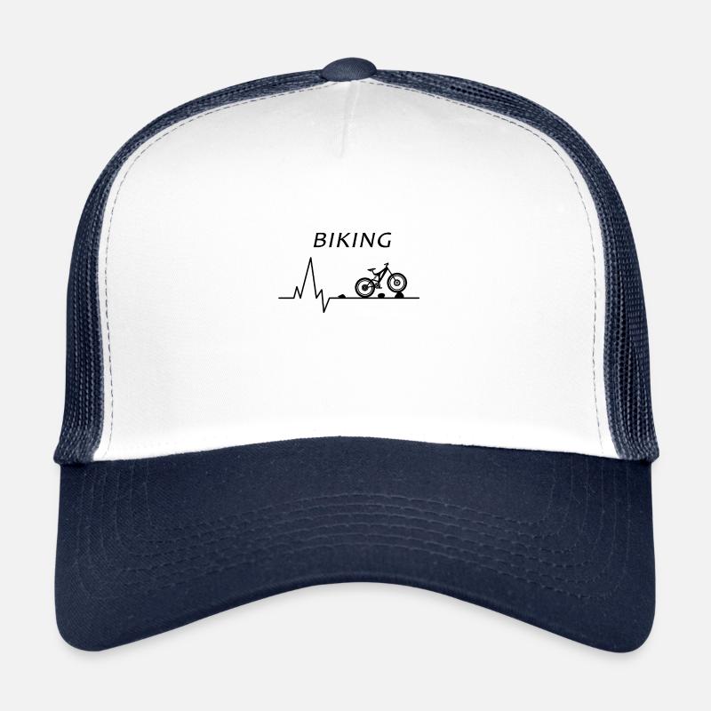 Biking - Trucker Cap - Weiß/Navy